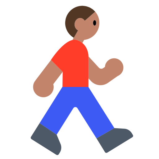 Man Walking: Medium Skin Tone