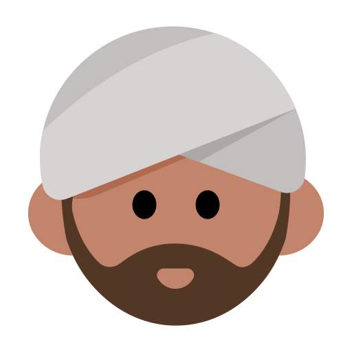 Man Wearing Turban: Medium Skin Tone