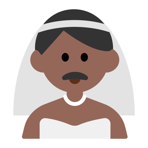 Man with Veil: Medium-Dark Skin Tone