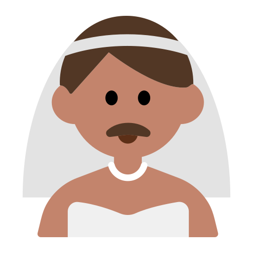 Man with Veil: Medium Skin Tone