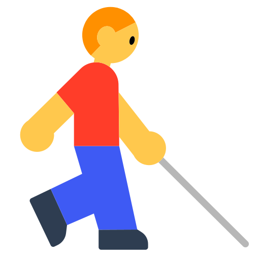 Man with White Cane