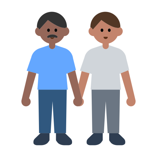 Men Holding Hands: Medium-Dark Skin Tone, Medium Skin Tone