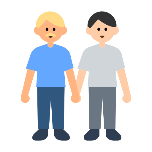 Men Holding Hands: Medium-Light Skin Tone, Light Skin Tone