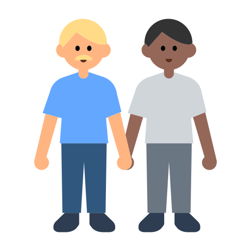 Men Holding Hands: Medium-Light Skin Tone, Medium-Dark Skin Tone