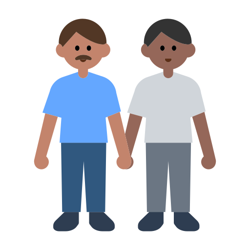 Men Holding Hands: Medium Skin Tone, Medium-Dark Skin Tone