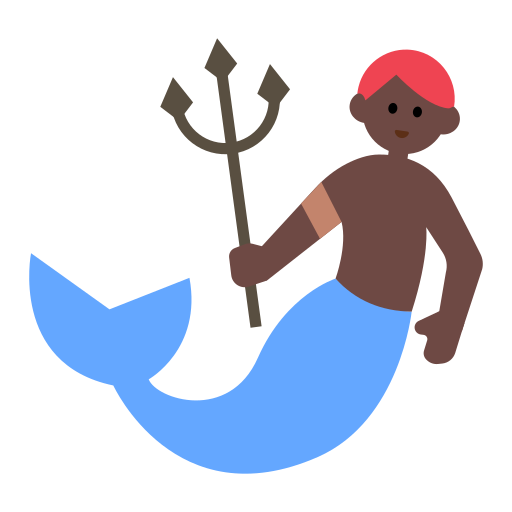 Merman: Dark Skin Tone