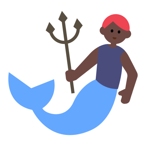 Merperson: Dark Skin Tone