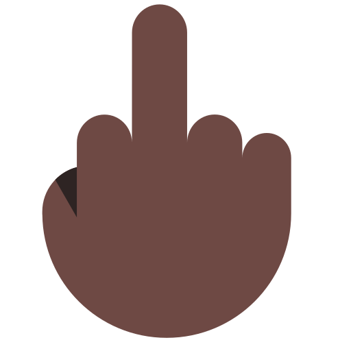 Middle Finger: Dark Skin Tone