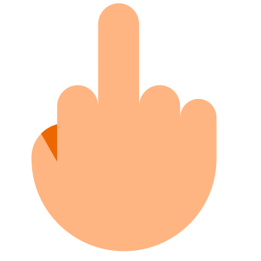 Middle Finger: Medium-Light Skin Tone