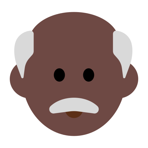 Old Man: Dark Skin Tone