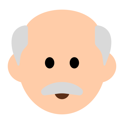 Old Man: Light Skin Tone