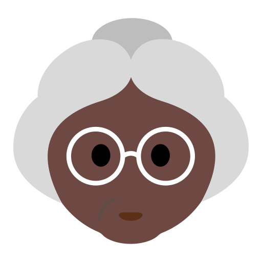 Old Woman: Dark Skin Tone