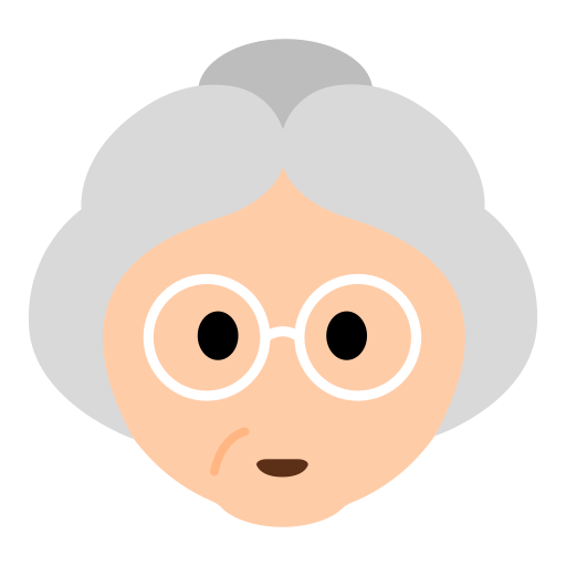 Old Woman: Light Skin Tone