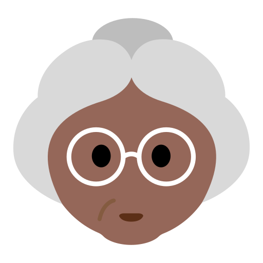 Old Woman: Medium-Dark Skin Tone