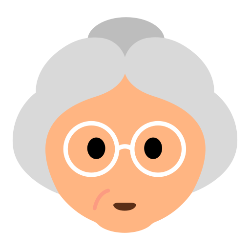 Old Woman: Medium-Light Skin Tone