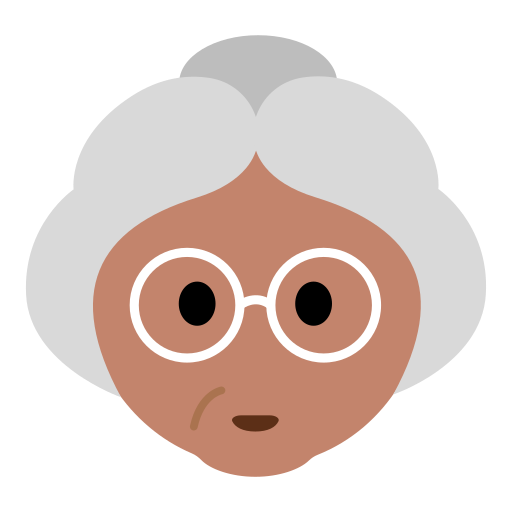 Old Woman: Medium Skin Tone