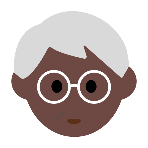 Older Person: Dark Skin Tone