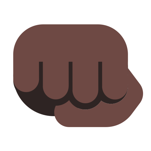 Oncoming Fist: Dark Skin Tone