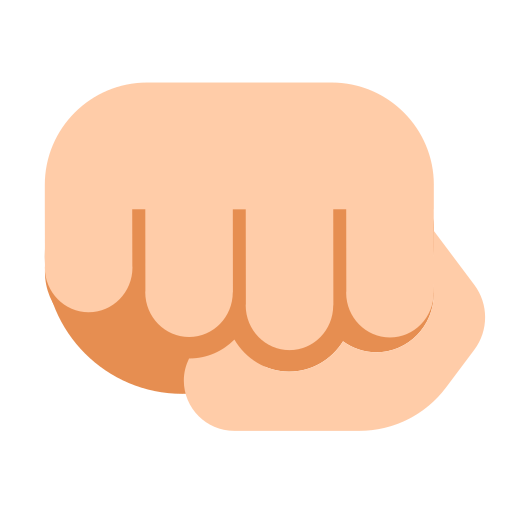 Oncoming Fist: Light Skin Tone