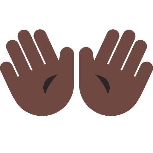 Open Hands: Dark Skin Tone