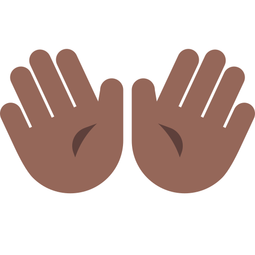 Open Hands: Medium-Dark Skin Tone