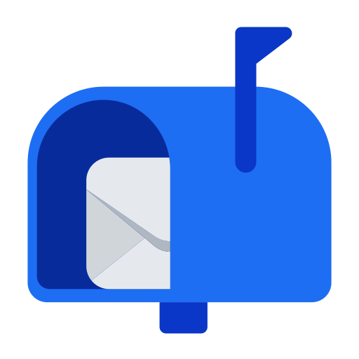 Open Mailbox with Raised Flag Open Mailbox with Raised Flag