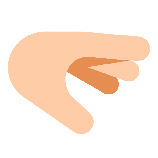 Palm Down Hand: Light Skin Tone Emoji 🫳🏻