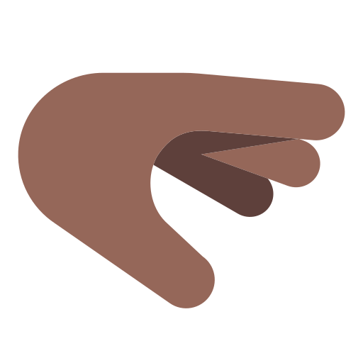 Palm Down Hand: Medium-Dark Skin Tone