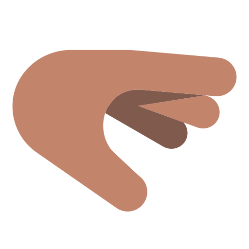 Palm Down Hand: Medium Skin Tone