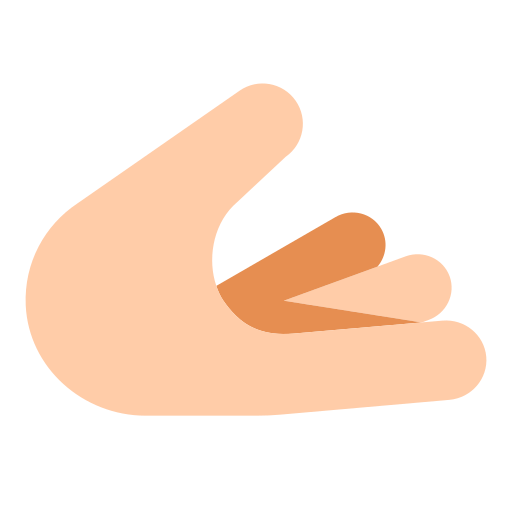 Palm Up Hand: Light Skin Tone