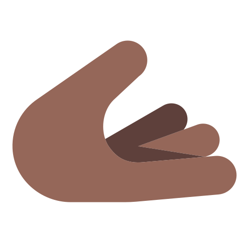 Palm Up Hand: Medium-Dark Skin Tone