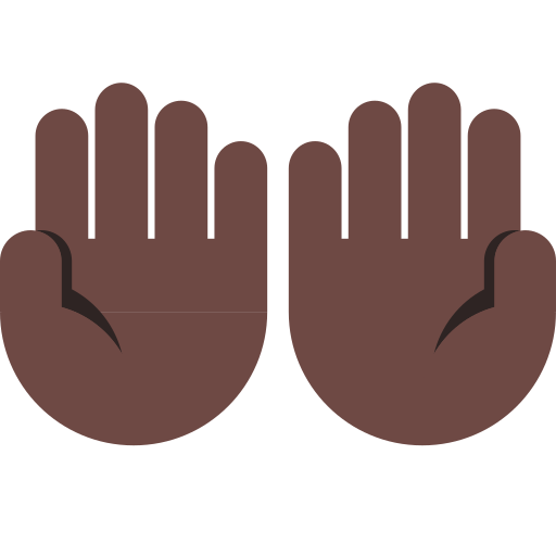 Palms Up Together: Dark Skin Tone