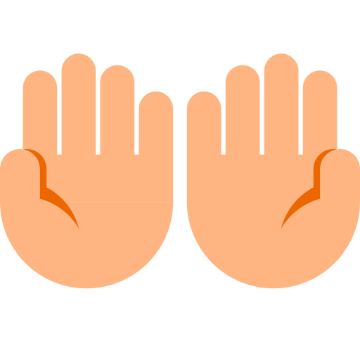 Palms Up Together: Medium-Light Skin Tone