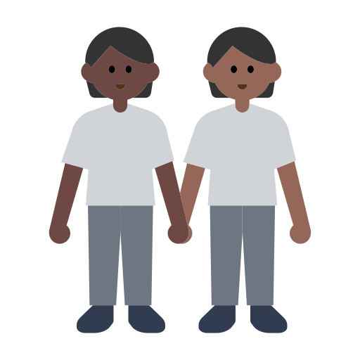 People Holding Hands: Dark Skin Tone, Medium-Dark Skin Tone