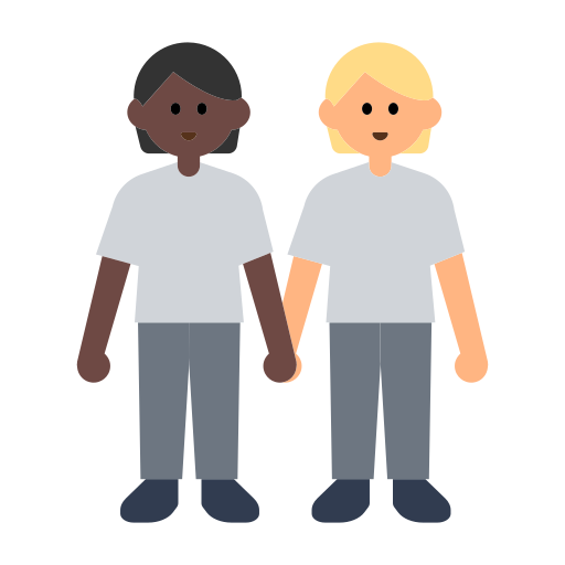 People Holding Hands: Dark Skin Tone, Medium-Light Skin Tone