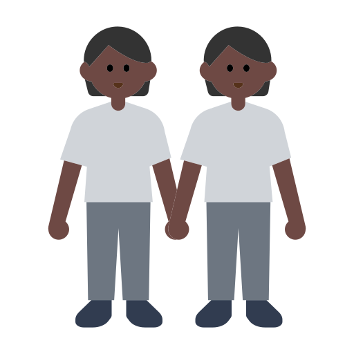 People Holding Hands: Dark Skin Tone