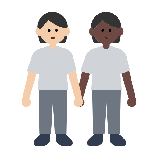 People Holding Hands: Light Skin Tone, Dark Skin Tone