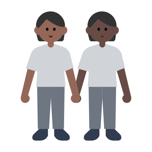 People Holding Hands: Medium-Dark Skin Tone, Dark Skin Tone