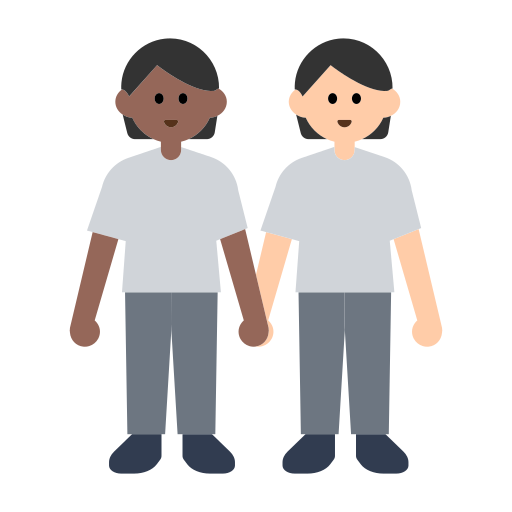 People Holding Hands: Medium-Dark Skin Tone, Light Skin Tone
