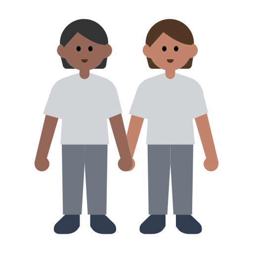 People Holding Hands: Medium-Dark Skin Tone, Medium Skin Tone