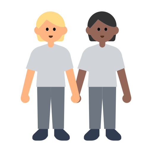 People Holding Hands: Medium-Light Skin Tone, Medium-Dark Skin Tone