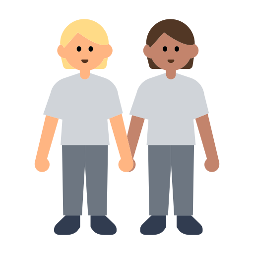 People Holding Hands: Medium-Light Skin Tone, Medium Skin Tone