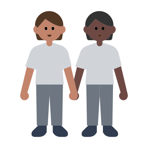 People Holding Hands: Medium Skin Tone, Dark Skin Tone