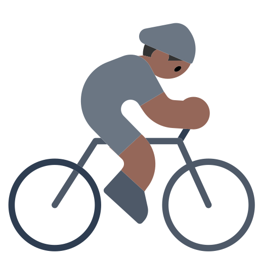 Person Biking: Medium-Dark Skin Tone