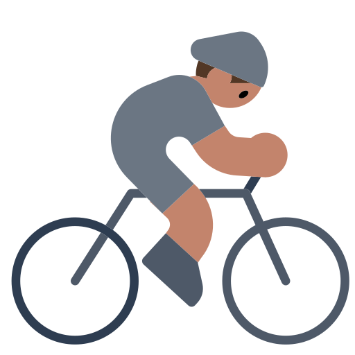 Person Biking: Medium Skin Tone