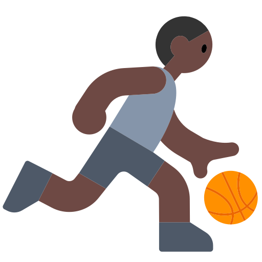 Person Bouncing Ball: Dark Skin Tone