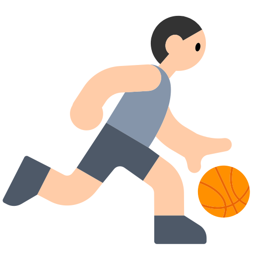 Person Bouncing Ball: Light Skin Tone
