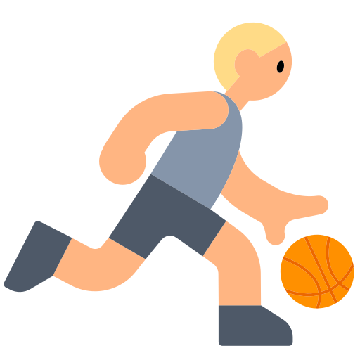 Person Bouncing Ball: Medium-Light Skin Tone