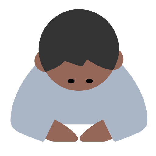 Person Bowing: Medium-Dark Skin Tone