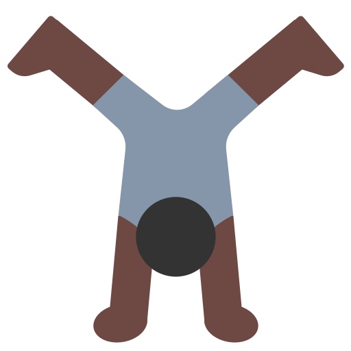 Person Cartwheeling: Dark Skin Tone